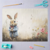 Decoupage Landschap Antropomorf Konijnenveld Tissuepapier (Craft)