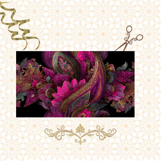 Decoupage Landschap Paisley Magenta Tapestry Tissuepapier
