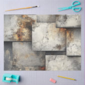 Decoupage Landschap Zilveren Rust Faux Achtergrond Tissuepapier (Craft)