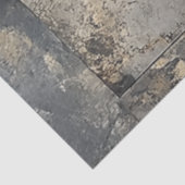 Decoupage Landschap Zilveren Rust Faux Achtergrond Tissuepapier (Detail)