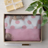 Decoupage langharige teckel in roze tissuepapier (Geschenk)