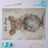 Decoupage Laten we grunge muis bidden Tissuepapier (Craft)