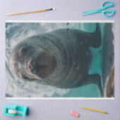 Decoupage Levendig Blauwgroen oceaanwater met Mana Tissuepapier (Craft)