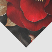 Decoupage Levendige Rode Rozen Gouden & Donkere Bl Tissuepapier (Detail)