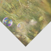 Decoupage Lil Girl Chasing Bubbles Field bij Bloem Tissuepapier (Detail)