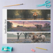 Decoupage Longhorn Wester Papers Sawblades Tissuepapier (Craft)