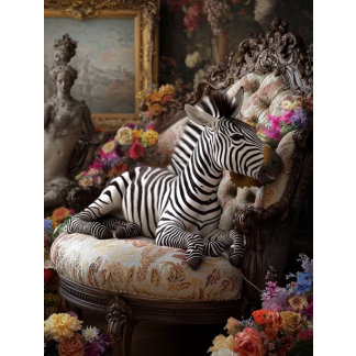 Decoupage Luxe Zebra Vintage fauteuil Tissuepapier
