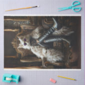 Decoupage Luxueuze geklede kat Tissuepapier (Craft)