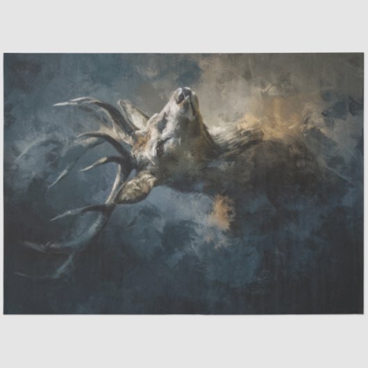 Decoupage Majestic 9 Point Deer Antlers Tissuepapier (Voorkant)