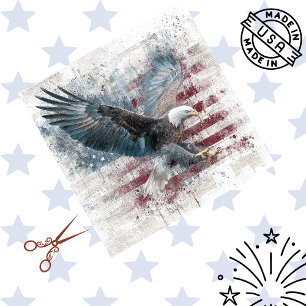 Decoupage Majestic Eagle Vlag tijdens de vlucht Tissuepapier
