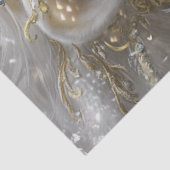 Decoupage Majestic Witte Leeuw Goud & Zilver Tissuepapier (Detail)