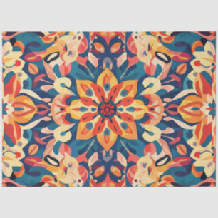 Decoupage Mandala Digitale Kunstwerk Psychedelisch Tissuepapier