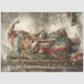 Decoupage Meisje Gekleed Kerst Kleding Tissuepapier (Voorkant)