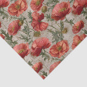Decoupage met oude klaprozen tissuepapier (Detail)