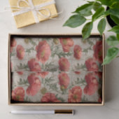 Decoupage met oude klaprozen tissuepapier (Geschenk)