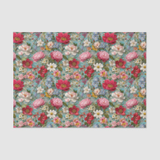 Decoupage met oude wilde bloemen tissuepapier
