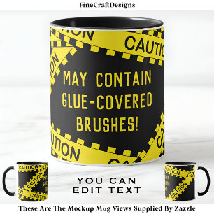 Decoupage met politielint Aangepast BY01 Grappig a Mok