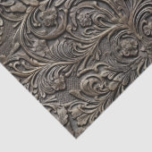 Decoupage met reliëf van Victoriaans scrollpatroon Tissuepapier (Detail)