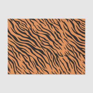 Decoupage met vette oranje zwarte tijger dierprint tissuepapier