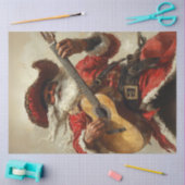 Decoupage Mexicaanse Kerstman spelen gitaar Tissuepapier (Craft)