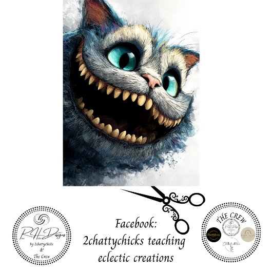 Decoupage Mischievous Storybook Cat Fantasy Tissuepapier