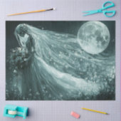 Decoupage Monochrome Skeleton Wedding Volle Maan Tissuepapier (Craft)