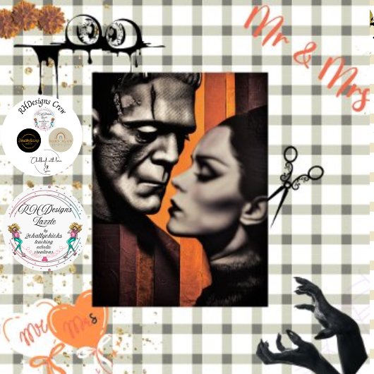 Decoupage Monster & Bruid Gothic Monsters Tissuepapier