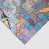 Decoupage Mozaïek Kunstwerk Saxofoon Tissuepapier (Detail)