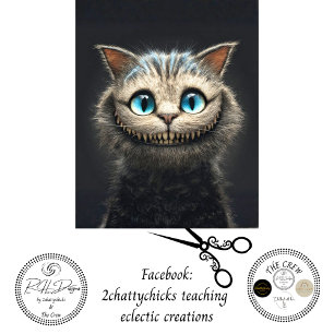 Decoupage Mystieke Kat Glanzende Blauwe Ogen Tissuepapier