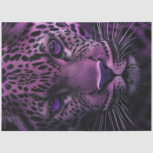 Decoupage Mystieke Leopard Paarse & Zwarte Vlekken Tissuepapier