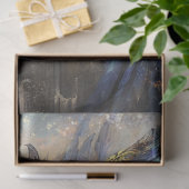 Decoupage Mythical Griffon Bird Purples Blauw Goud Tissuepapier (Geschenk)