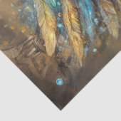 Decoupage Mythical Griffon Wolf-Bird Gold Inlay Tissuepapier (Detail)