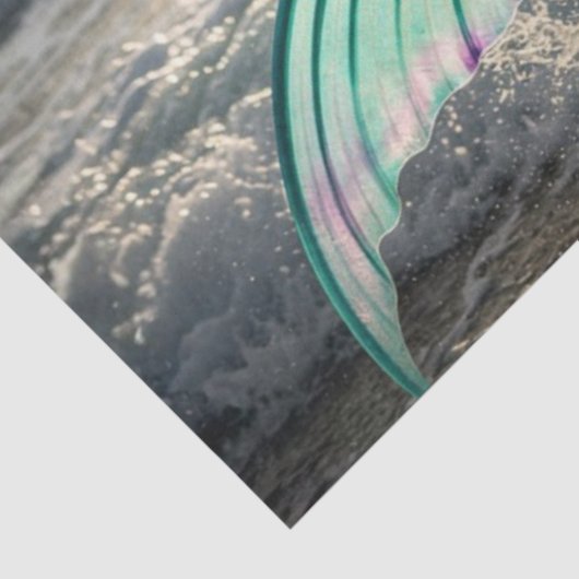 Decoupage Mythical Sailor Rescue Mermaid at Sea Tissuepapier (Detail)