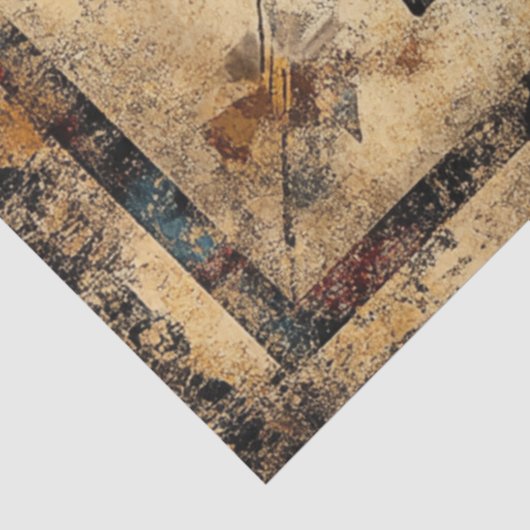 Decoupage Native American symmetrisch ontwerp Tissuepapier (Detail)