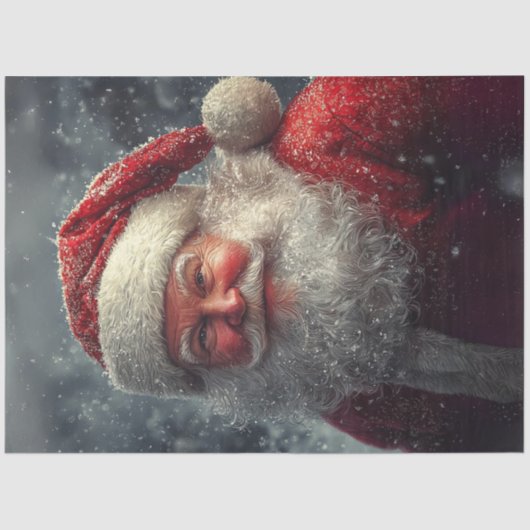Decoupage Ole Saint Nick Santa Claus Tissuepapier (Voorkant)