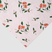 Decoupage Or Gifting Hand-Painted Florals Blush  Tissuepapier (Detail)