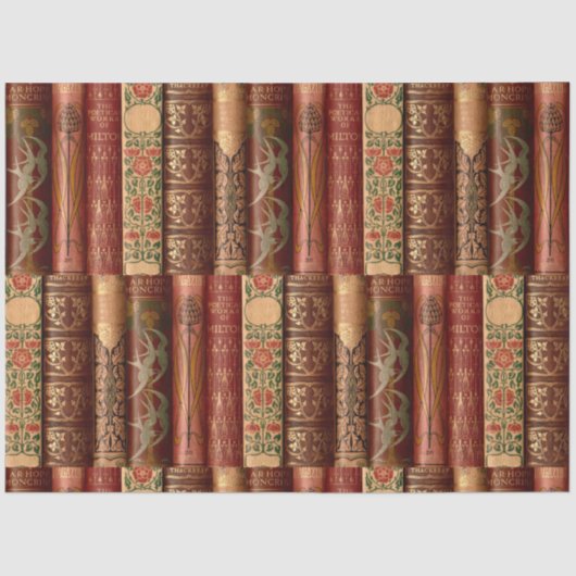 Decoupage Oude Boek Spines Milton Tissuepapier (Voorkant)