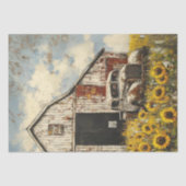 Decoupage oude witte rode schuur witte roestige vr tissuepapier (Voorkant)