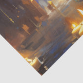 Decoupage paar dansen tango in de straat tissuepapier (Detail)