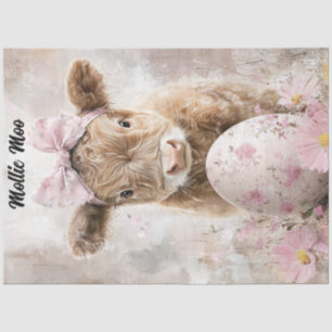 Decoupage Paas Hoogland Kalf Mollie Moo Custom Tissuepapier