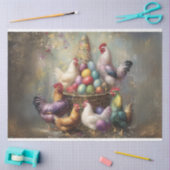 Decoupage Paaskip Hanen Heldere Eieren Tissuepapier (Craft)