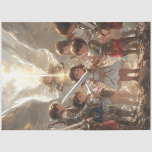 Decoupage Paaszondag Kinderen Bijeenkomst Tissuepapier