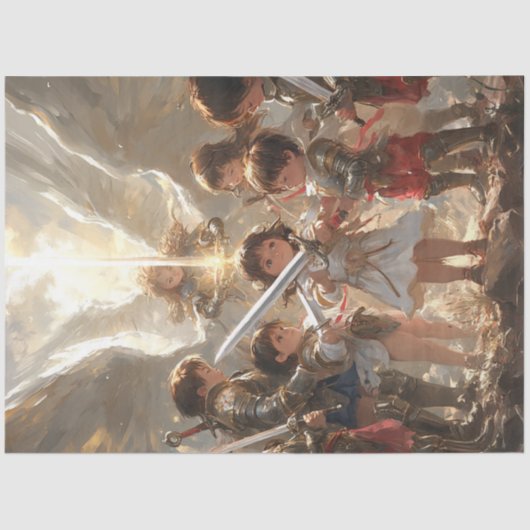 Decoupage Paaszondag Kinderen Bijeenkomst Tissuepapier (Voorkant)