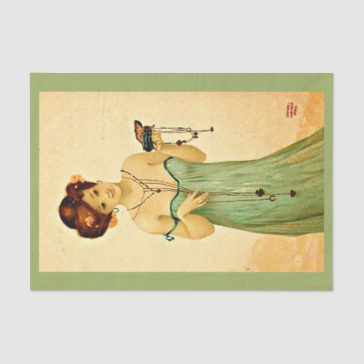 Decoupage Paper 10"x15" - Raphael Kirchner 10 Tissuepapier (Voorkant)