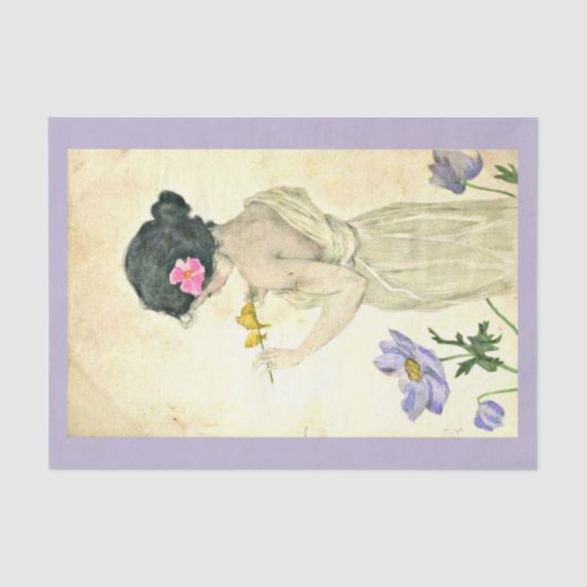Decoupage Paper 10"x15" - Raphael Kirchner 19 Tissuepapier (Voorkant)