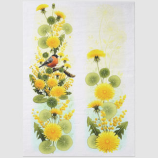 Decoupage Paper Colorful Garden Tissuepapier