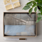 Decoupage papier, inpakken, - Balkon Reflecties 1 Tissuepapier (Geschenk)