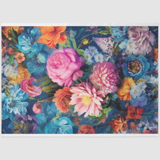 Decoupage papier, wikkeling De taal van bloemen 1 Tissuepapier (Voorkant)