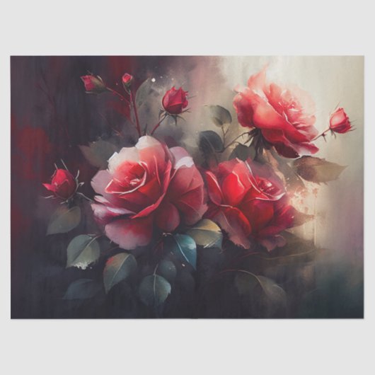 Decoupage papier, Wrapping, Betoverde Roos Tuin 2 Tissuepapier (Voorkant)