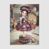Decoupage Papillon Fleur en Papier de Soie (Recto)